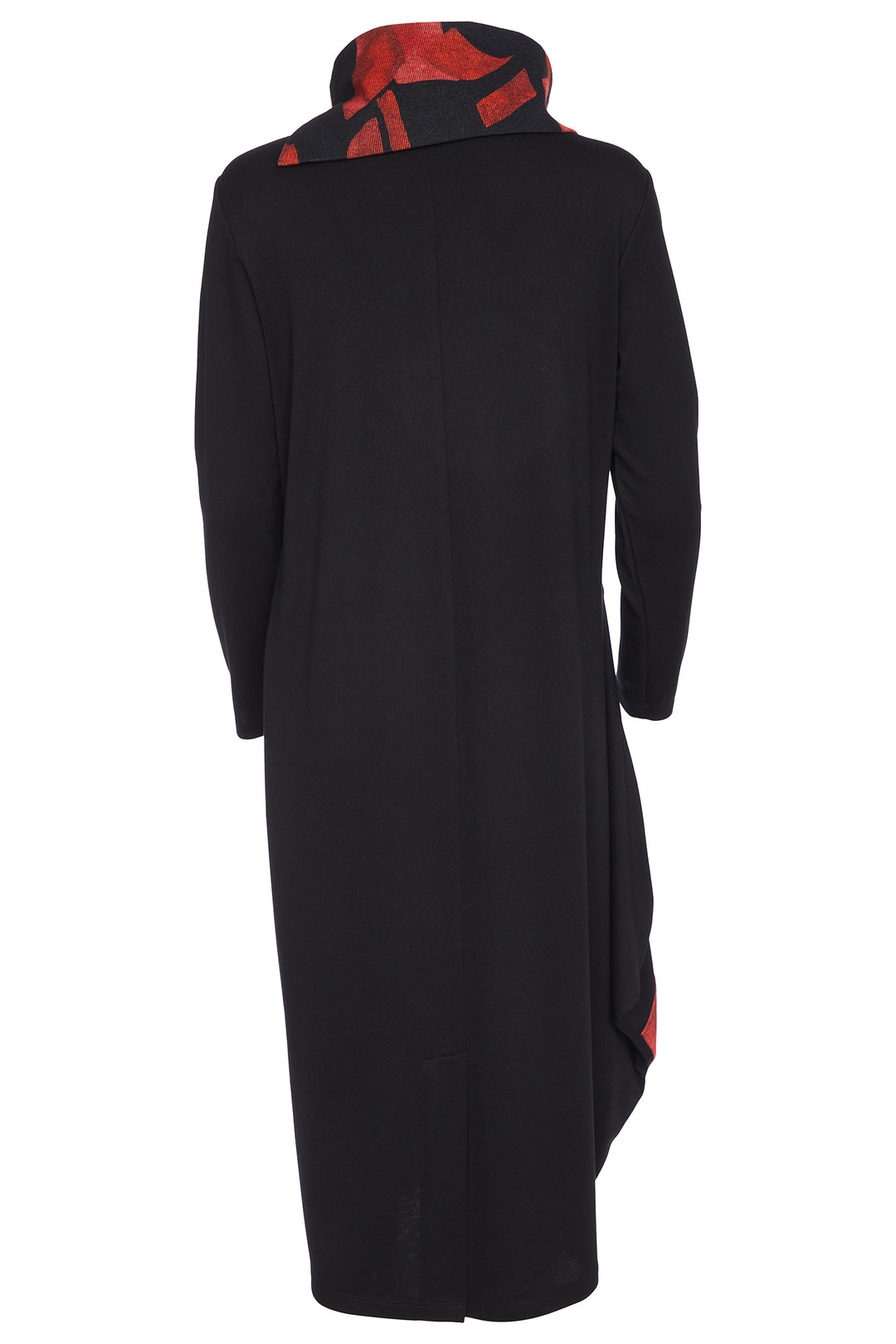 Ora ORW25146 Black Red Print Dress & Snood 42