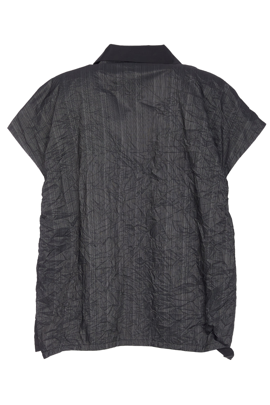 Ora ORW25183 Black Crinkle Open Front Waistcoat Gilet 908
