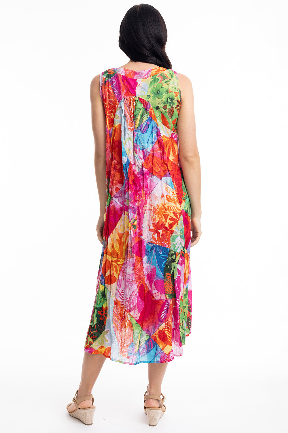 Orientique 30061 Jozani V Neck Gathered Dress - Rouge Boutique Inverness