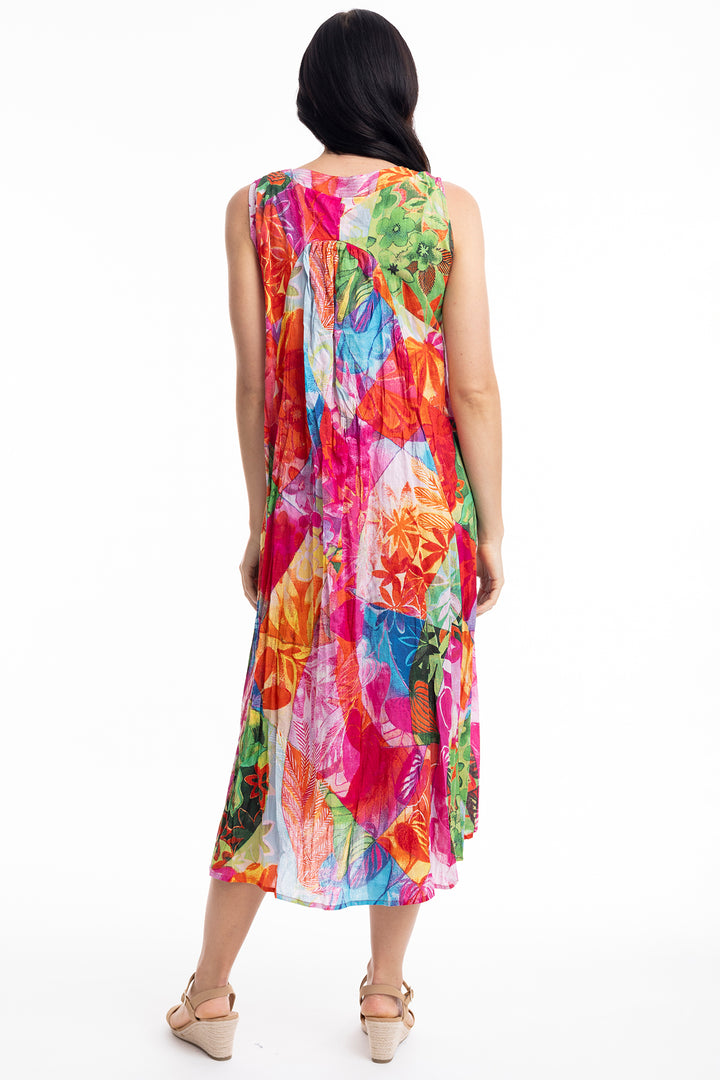 Orientique 30061 Jozani V Neck Gathered Dress - Rouge Boutique Inverness