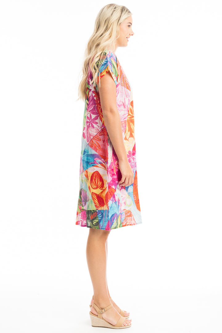 Orientique 30063 Jozani Bubble Print Dress - Rouge Boutique Inverness