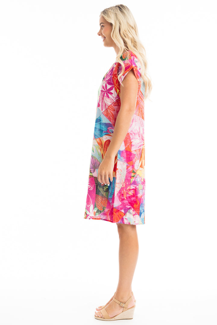 Orientique 30063 Jozani Bubble Print Dress - Rouge Boutique Inverness