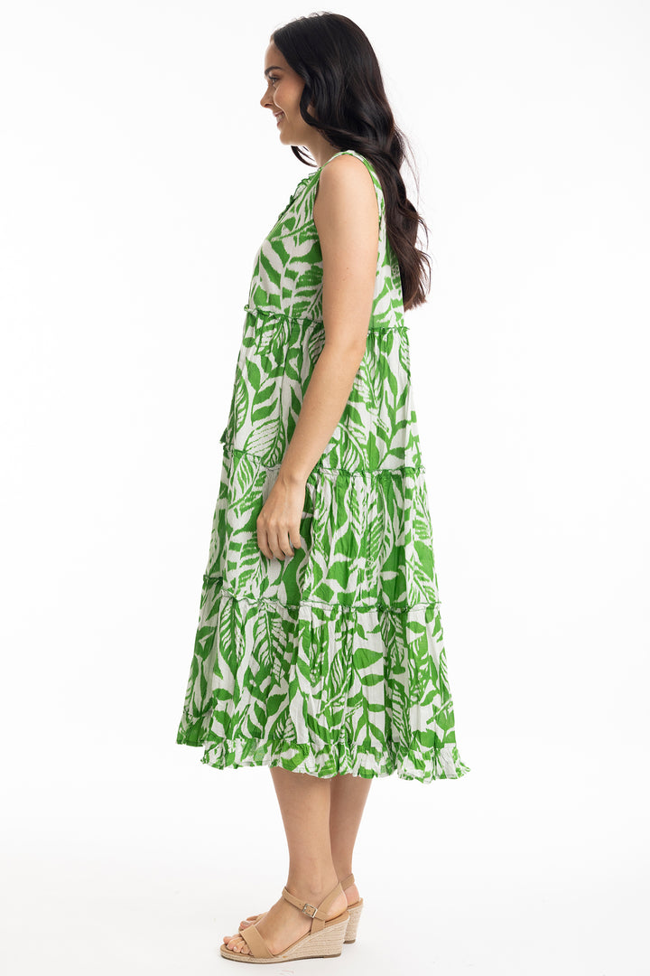 Orientique 40075 Hayman Green Boho Dress - Rouge Boutique Inverness