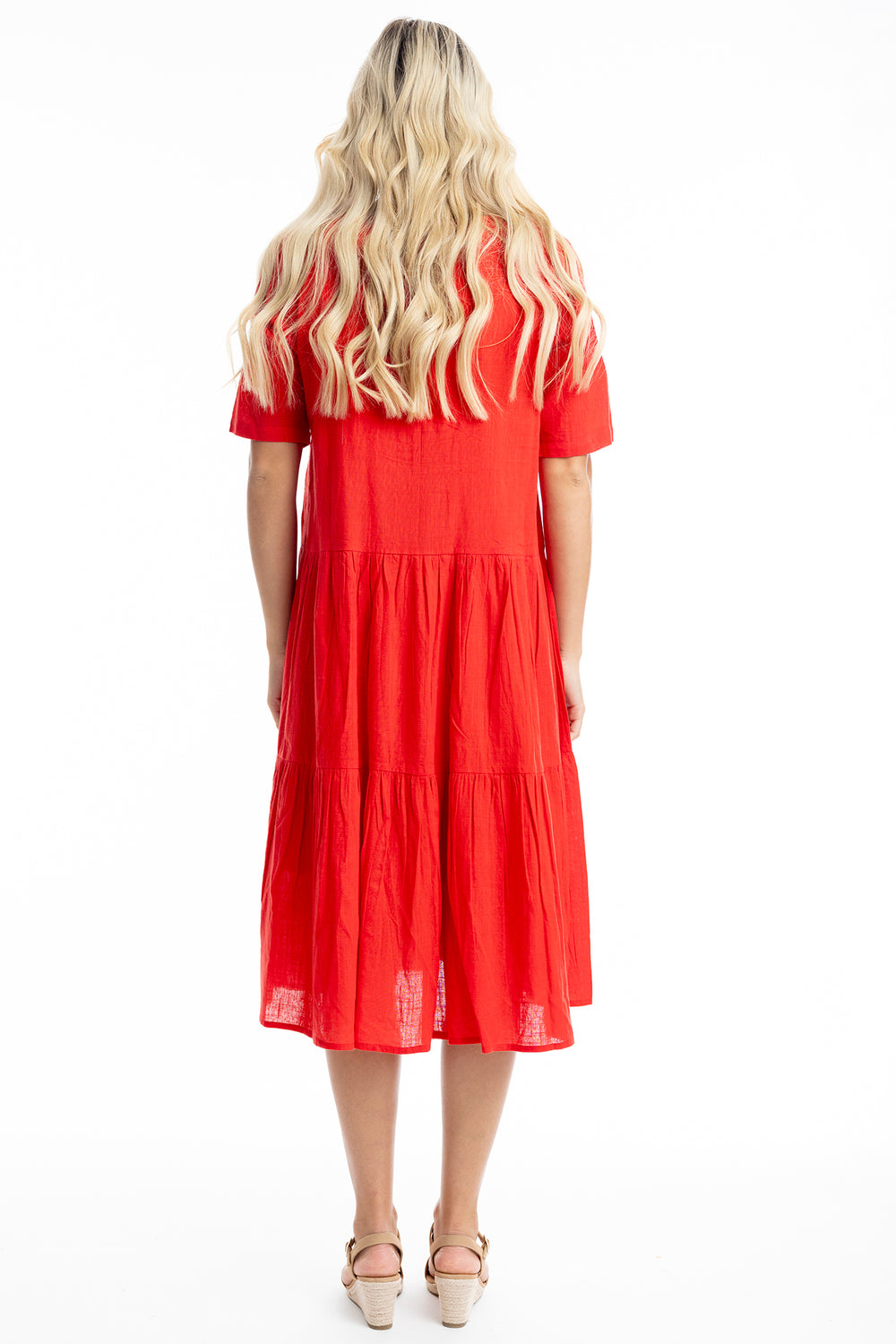 Orientique 51897 Scarlett Short Sleeved Midi Dress - Rouge Boutique Inverness