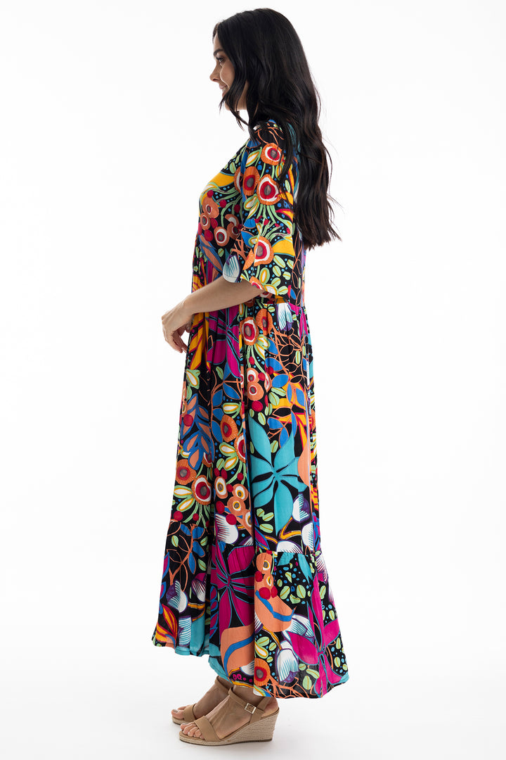Orientique Copacabana 61679 V Neck Print Dress