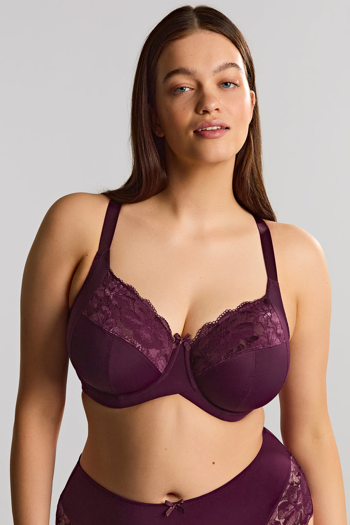 Panache Sculptresse Amara Plum Lace Full Cup Bra 11265