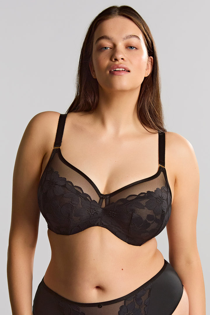 Panache Sculptresse Flora Black Full Cup Bra 11385