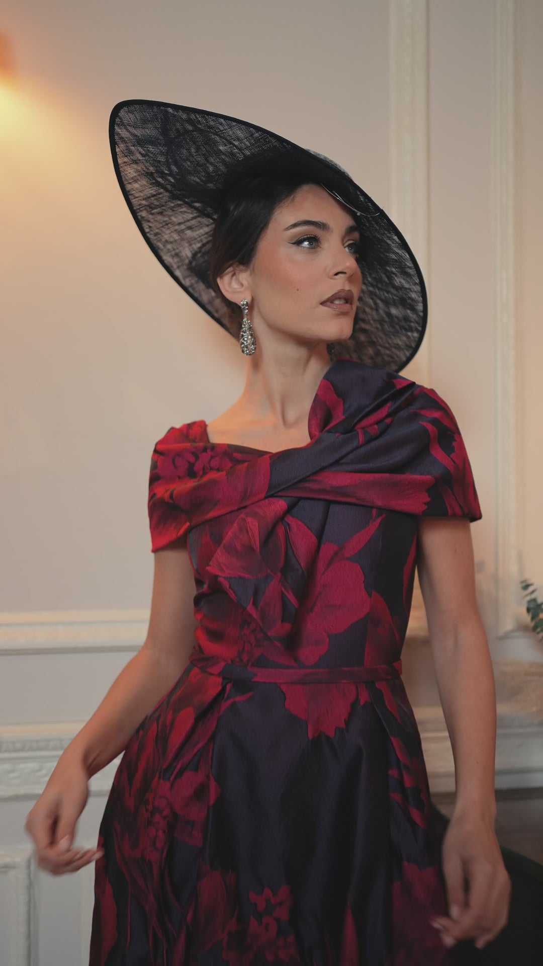 Veni Infantino Burgundy Navy Occasion Dress 992825
