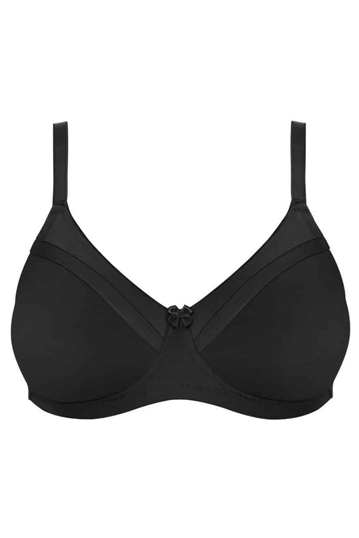 Black bra on a white background