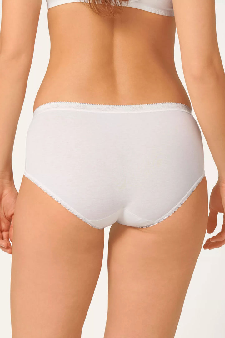 Sloggi Basic+ Midi 4P 10068837 0003 White Briefs - Rouge Boutique Inverness