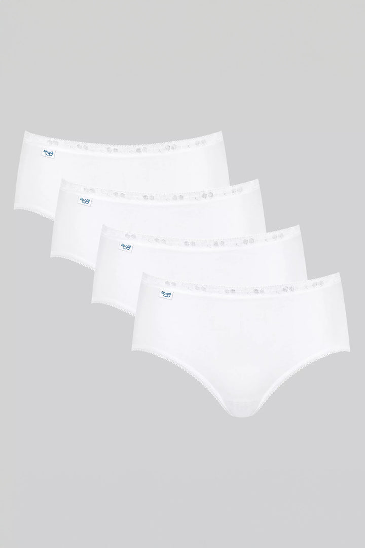 Sloggi Basic+ Midi 4P 10068837 0003 White Briefs - Rouge Boutique Inverness