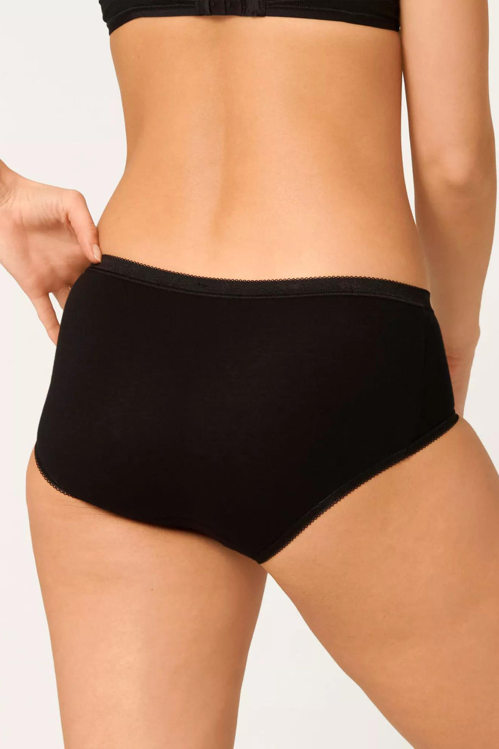 Sloggi Basic+ Midi 4P 10068837 0004 Black Briefs - Rouge Boutique Inverness