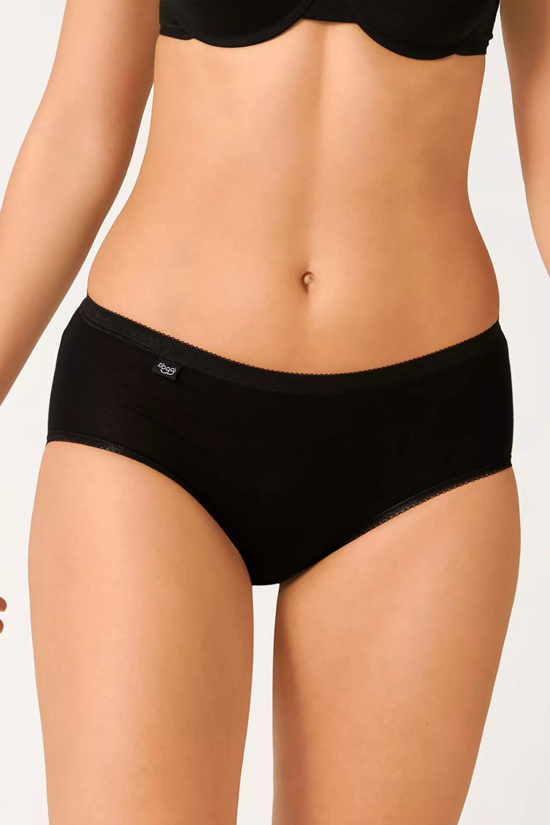 Sloggi Basic+ Midi 4P 10068837 0004 Black Briefs - Rouge Boutique Inverness