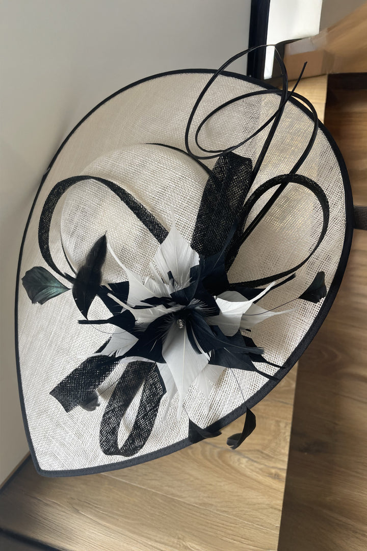 Sophie Hat Hire Hatinator White Black - Rouge Boutique Inverness