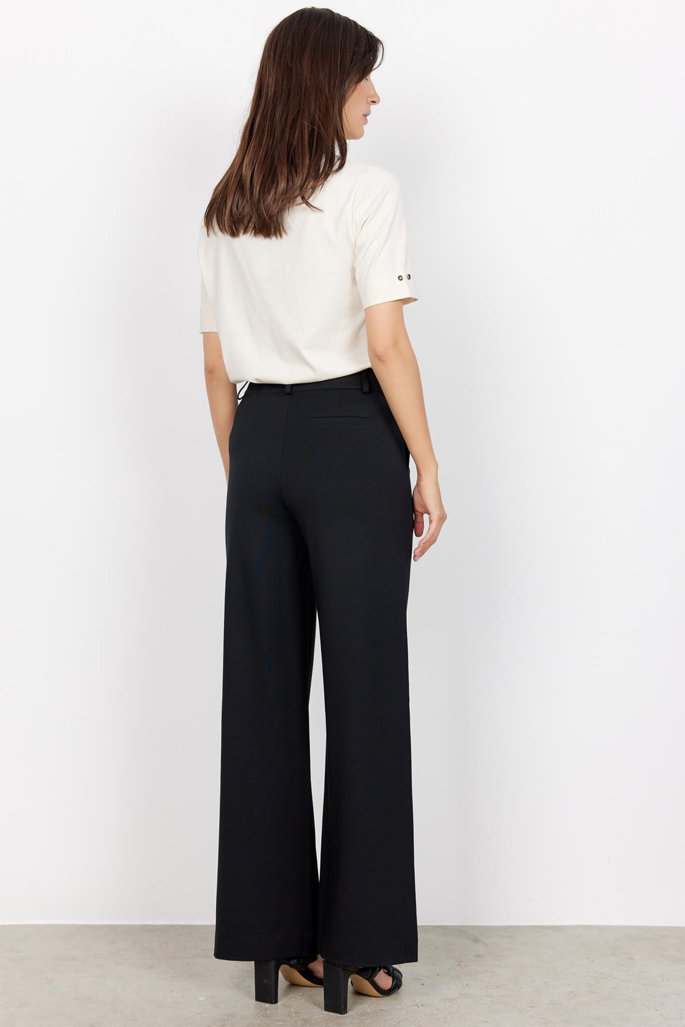 Soyaconcept 26118-20 Daniella 9999 Black Wide Leg Trousers - Rouge Boutique