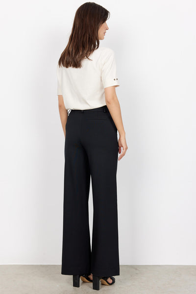Soyaconcept 26118-20 Daniella 9999 Black Wide Leg Trousers - Rouge Boutique