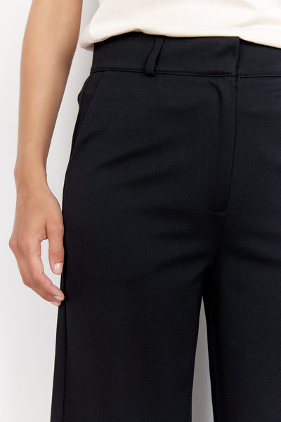Soyaconcept 26118-20 Daniella 9999 Black Wide Leg Trousers - Rouge Boutique