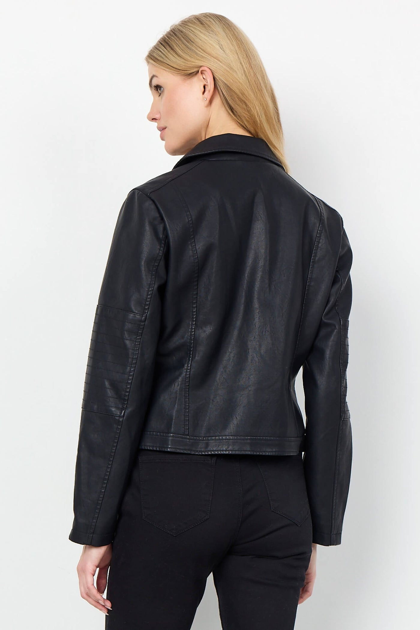 Soyaconcept 40220-20 SC-Gunilla 9999 Black Faux Leather Biker Style Jacket - Rouge Boutique