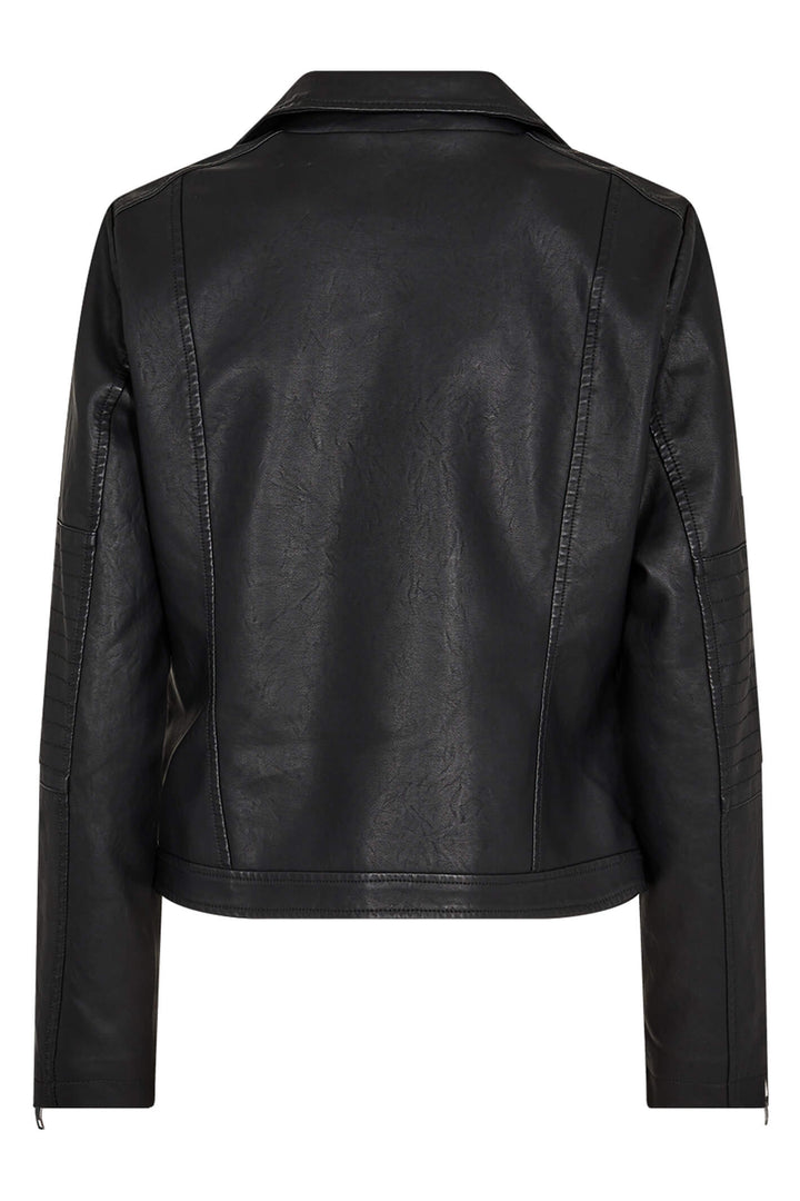 Soyaconcept 40220-20 SC-Gunilla 9999 Black Faux Leather Biker Style Jacket - Rouge Boutique