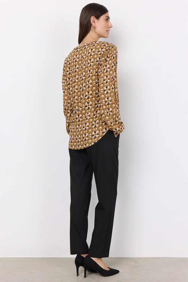 Soyaconcept 40358-20 3460C Tamra Golden Yellow Print Blouse - Rouge Boutique