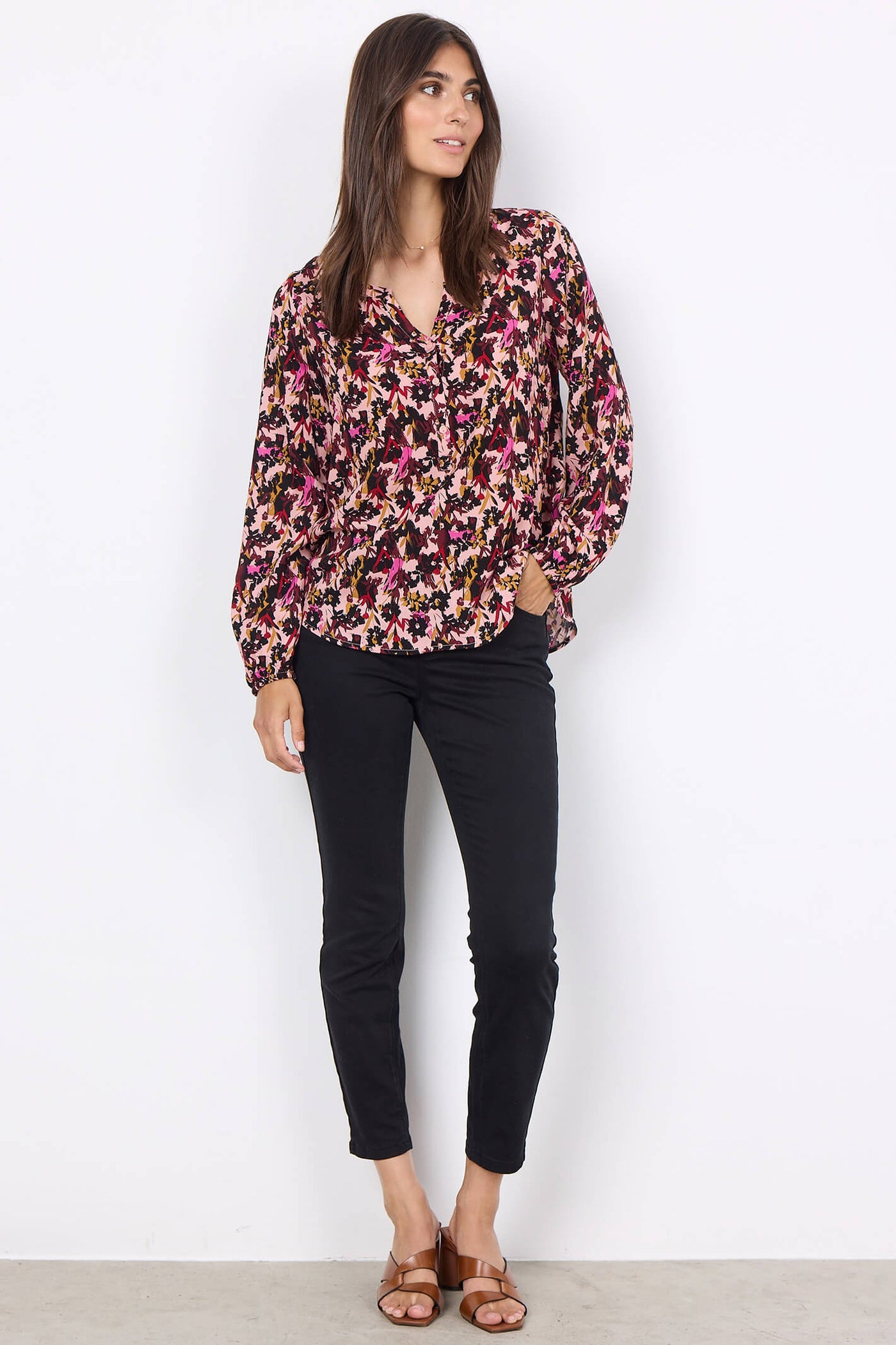Soyaconcept 40367-20 Talena 4949C Cardinal Red Combi Print Blouse - Rouge Boutique