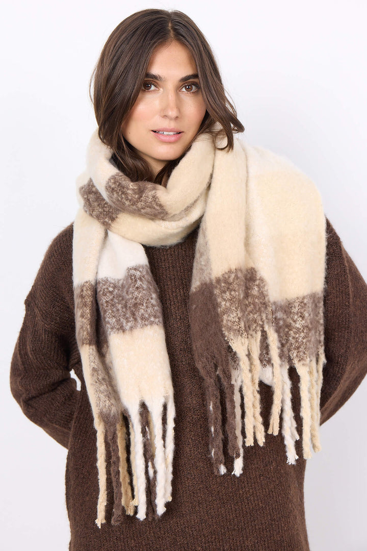 Soyaconcept 51193-1 SC-Mya 9999C Black Combi Scarf - Rouge Boutique