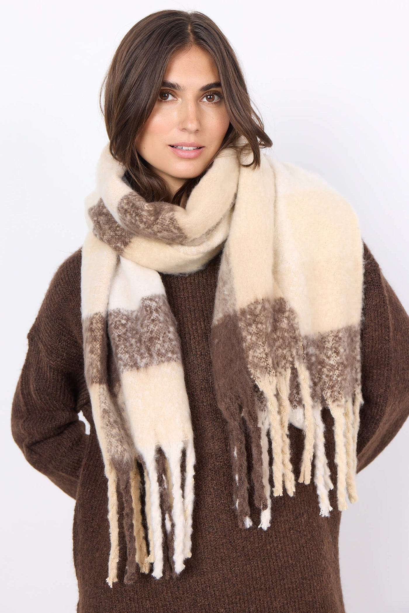 Soyaconcept 51193-1 SC-Mya 9999C Black Combi Scarf - Rouge Boutique