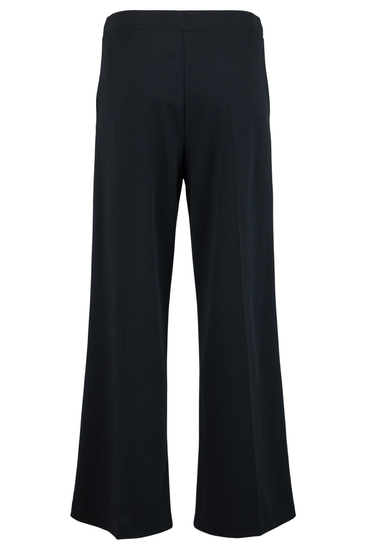 Tia 71312 7341 90 Black Wide Leg Drawstring Waist Pull-On Trousers - Rouge Boutique Inverness