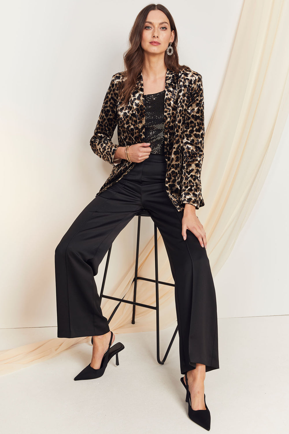 Tia 71315 Black Evening Wide Legged Trouser - Rouge Boutique Inverness
