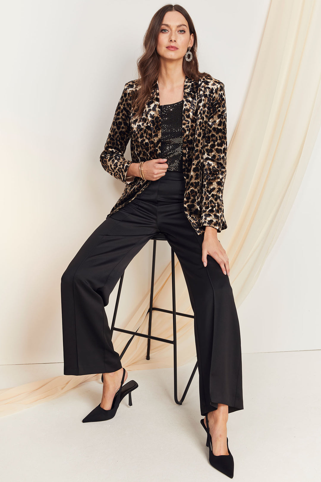 Tia 71315 Black Evening Wide Legged Trouser - Rouge Boutique Inverness