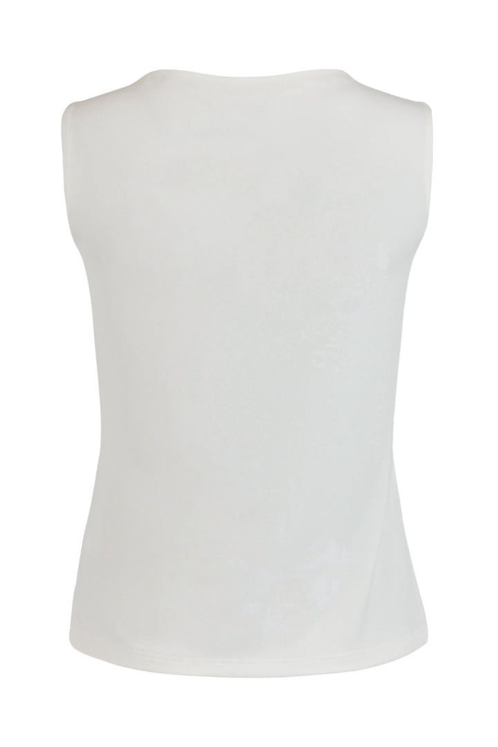 Tia 73051-7093-1200 White Sleeveless Vest Top - Rouge Boutique Inverness