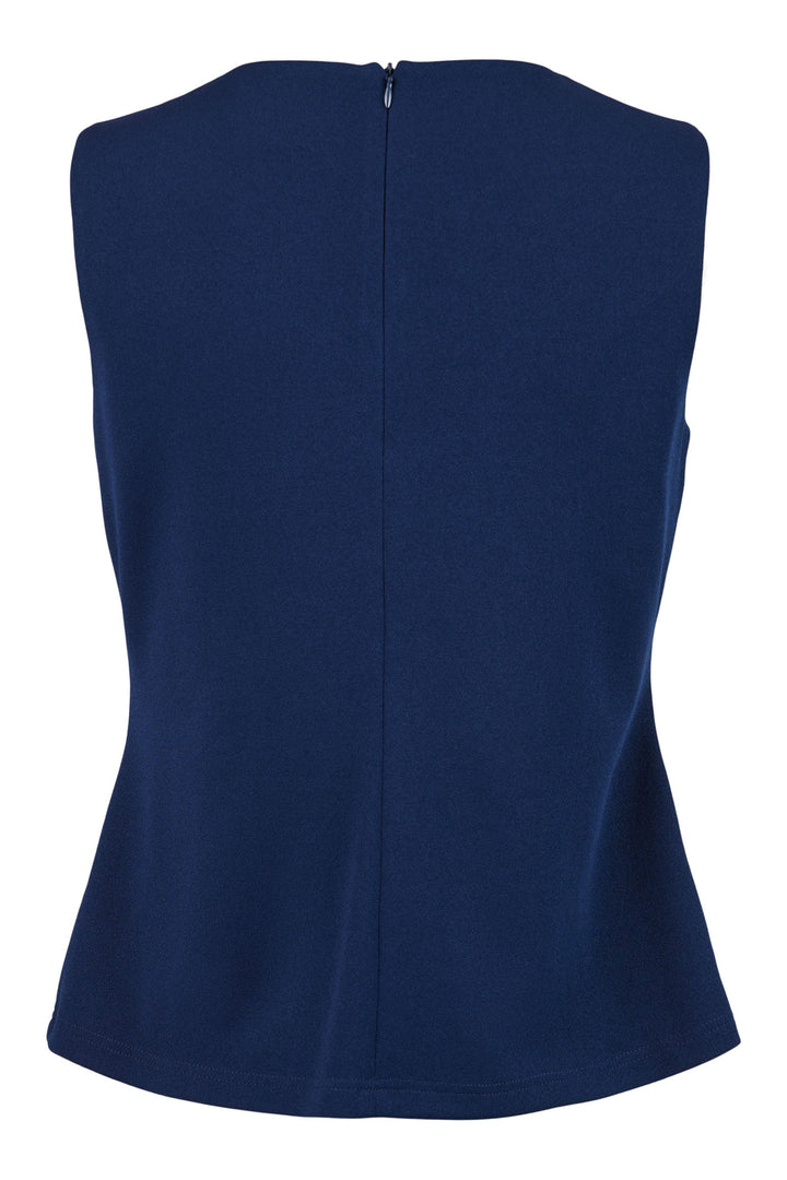 Tia 74885 7341 69 Navy Wrap Waist Sleeveless Top - Rouge Boutique Inverness