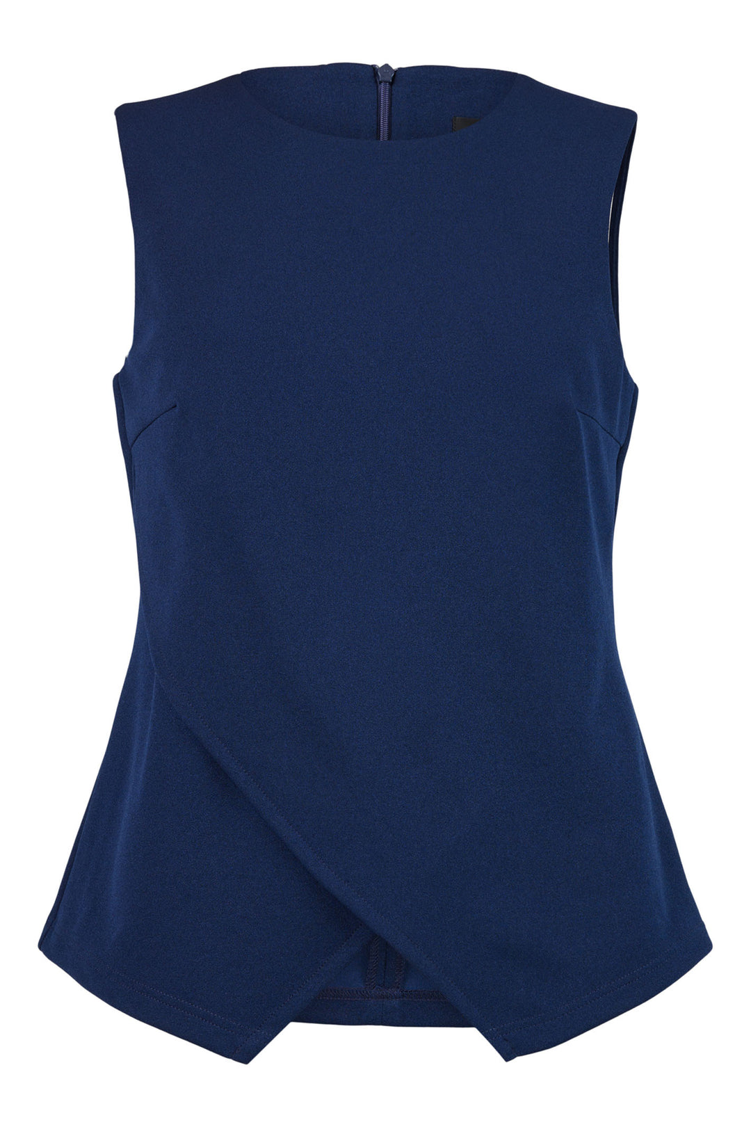 Tia 74885 7341 69 Navy Wrap Waist Sleeveless Top - Rouge Boutique Inverness