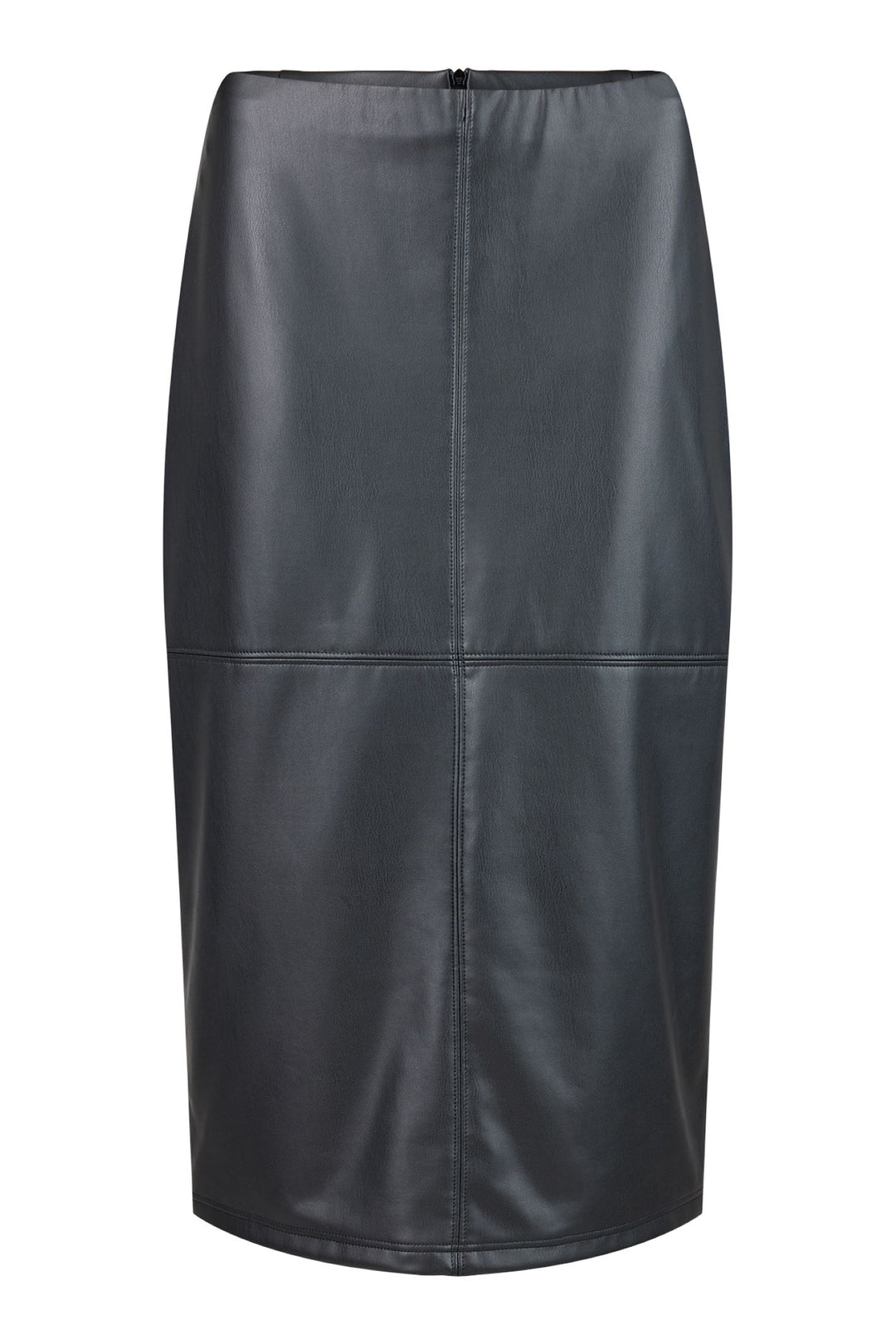 Tia 75452 Black Faux Leather Skirt - Rouge Boutique Inverness