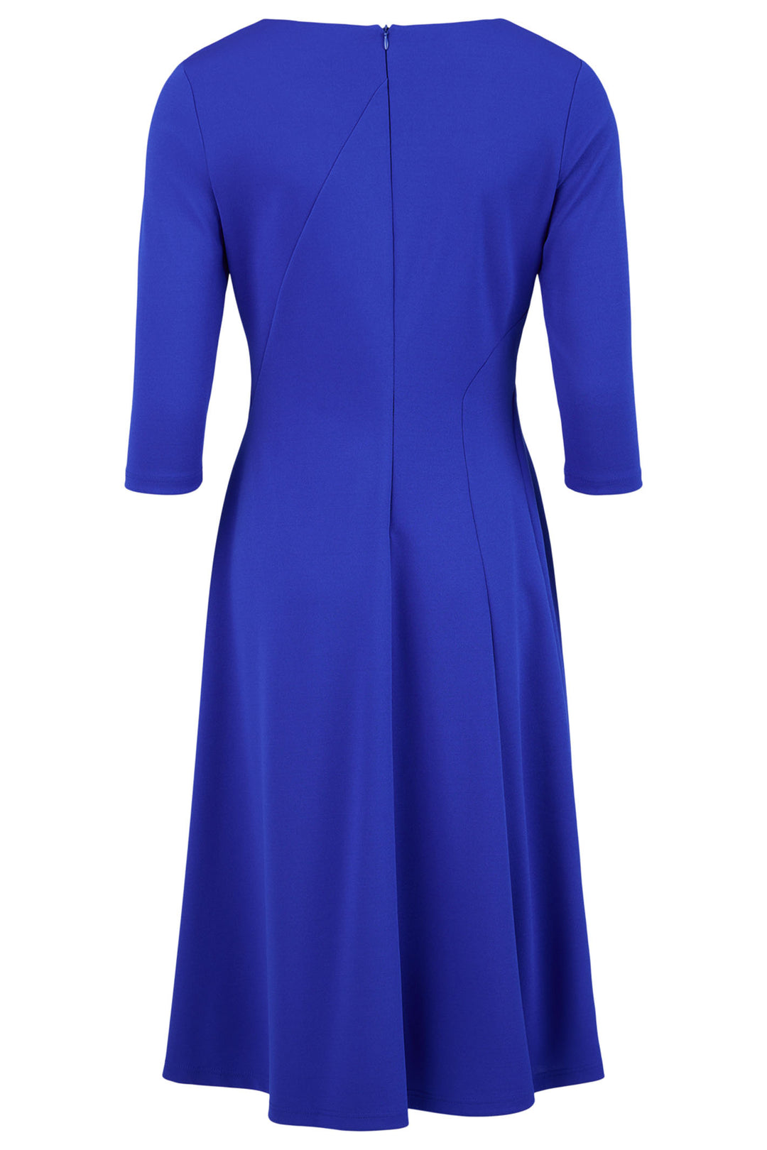 Tia 78817 7341 67 Cobalt Blue Panel A-Line Round Neck Dress - Rouge Boutique Inverness