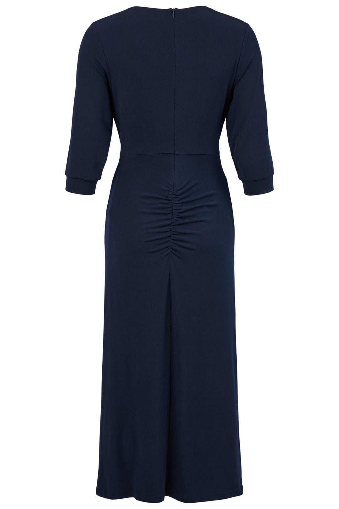 Tia 78834 7093 6903 Navy Blue Tie-Waist V-Neck Jersey Dress - Rouge Boutique Inverness