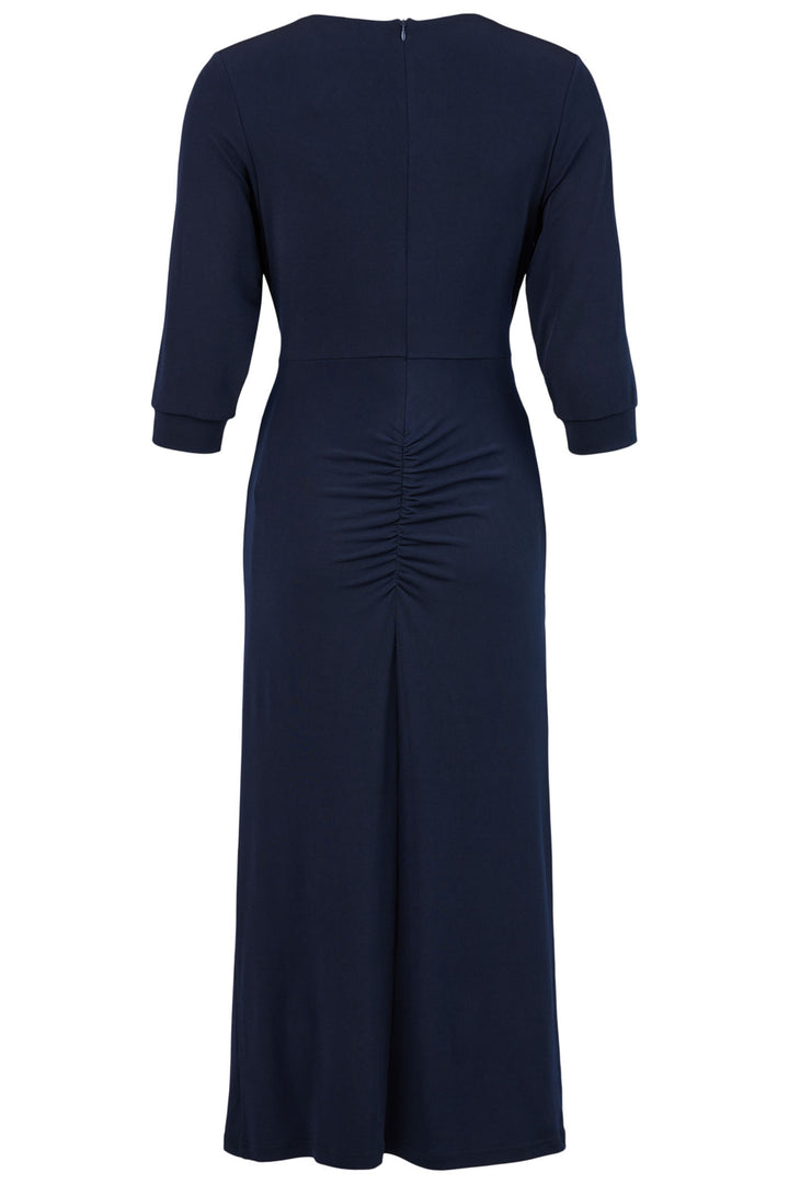 Tia 78834 7093 6903 Navy Blue Tie-Waist V-Neck Jersey Dress - Rouge Boutique Inverness