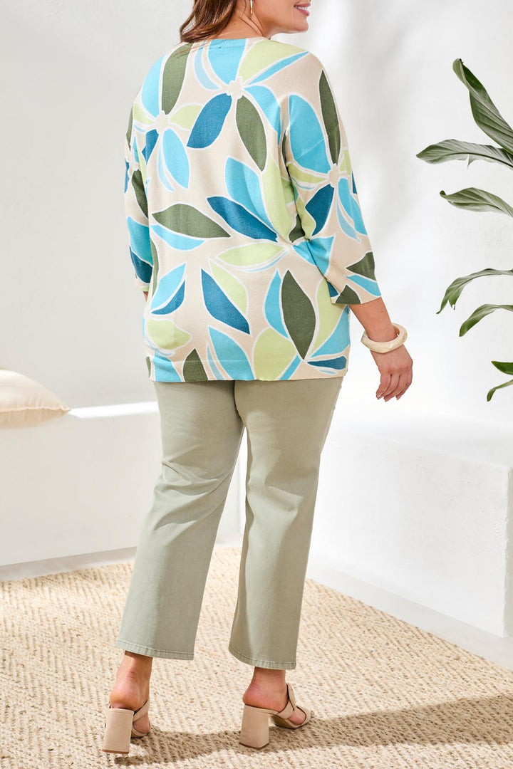 Tribal Clothing 2175O 8169 Wisteria Floral Print Jumper