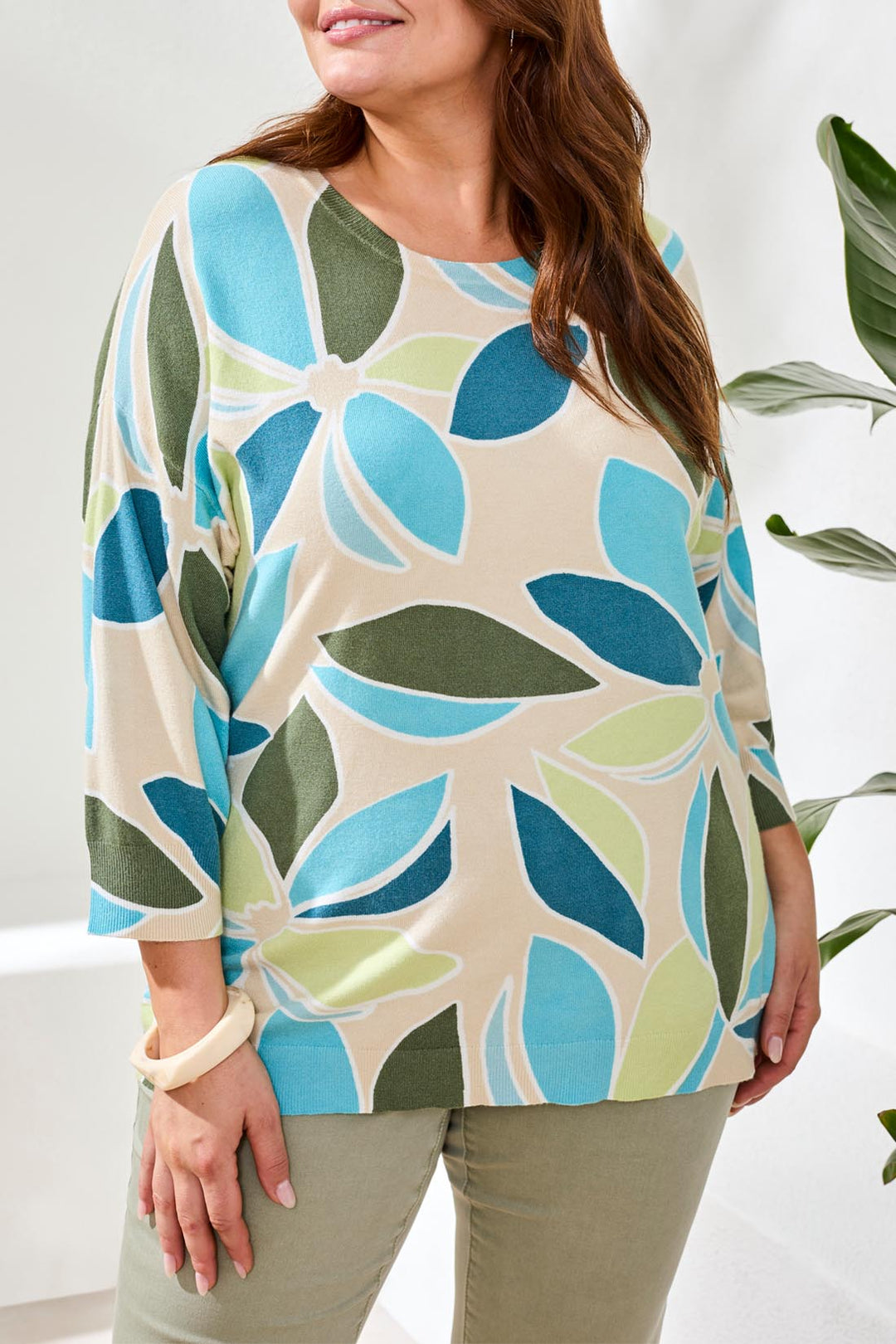 Tribal Clothing 2175O 8169 Wisteria Floral Print Jumper