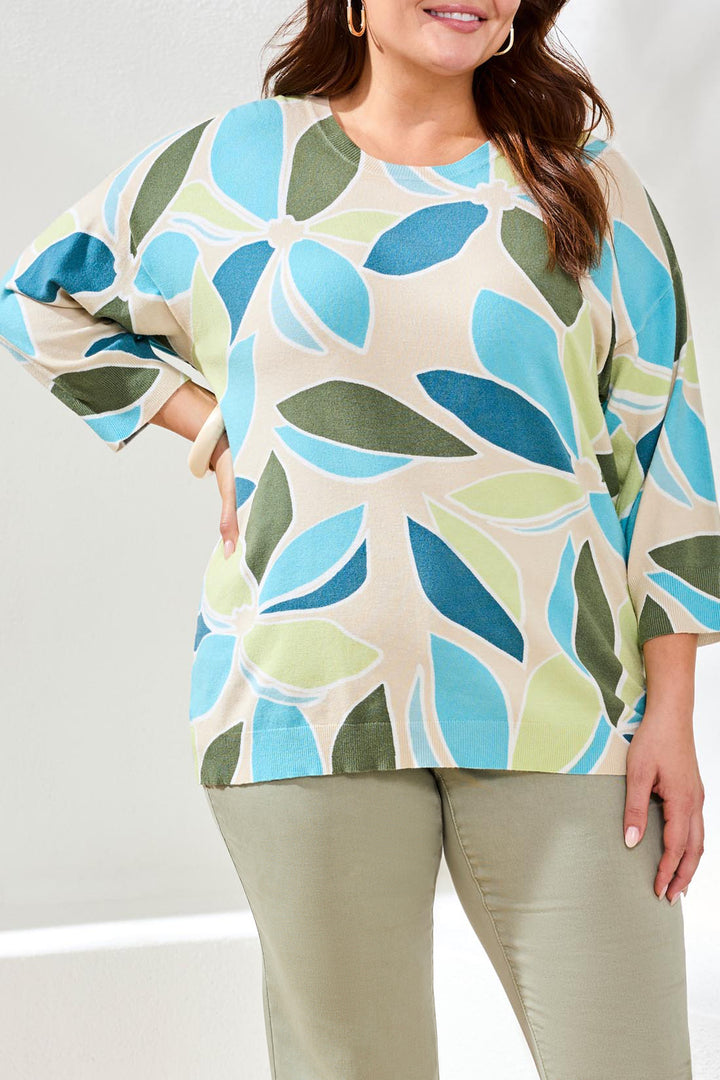 Tribal Clothing 2175O 8169 Wisteria Floral Print Jumper