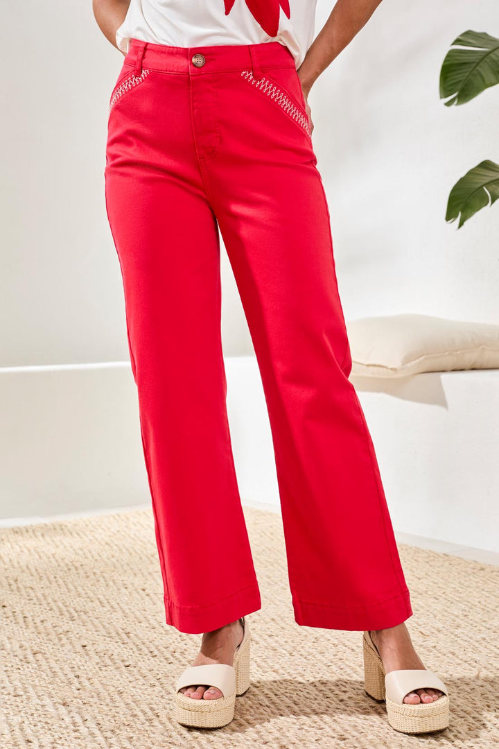Tribal Clothing 3040O 2020W Sangria Red Trousers