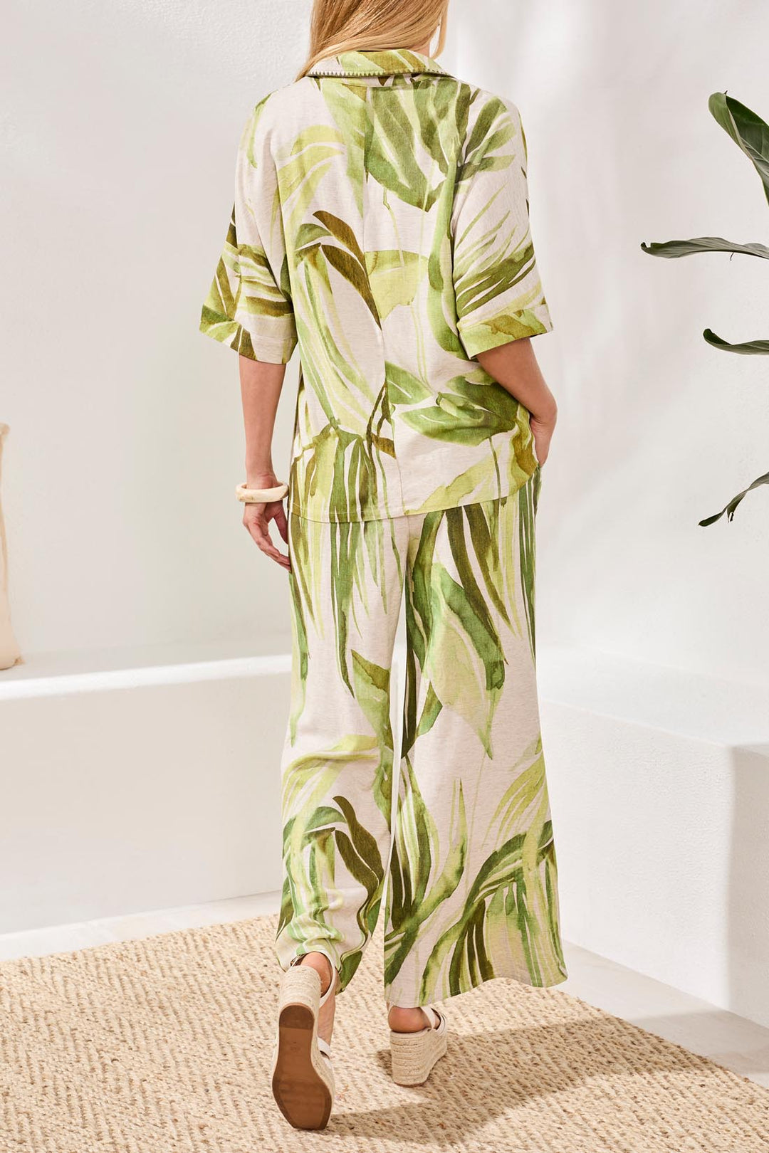 Tribal Clothing 3069O 8393 Mintleaf Green Print Blouse