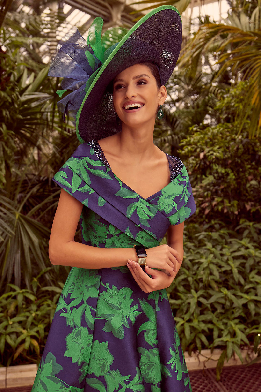 Veni Infantino 992320 Shamrock Green Navy Occasion Dress - Rouge Boutique