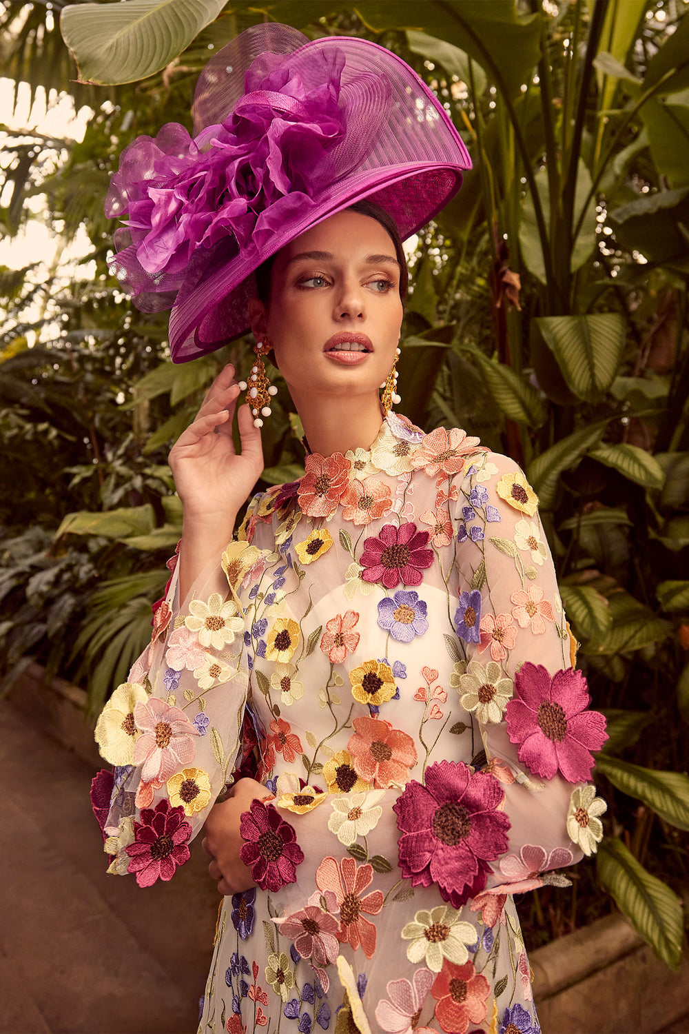 Veni Infantino 992345 Fuchsia Pink Multi Floral Occasion Dress - Rouge Boutique Inverness
