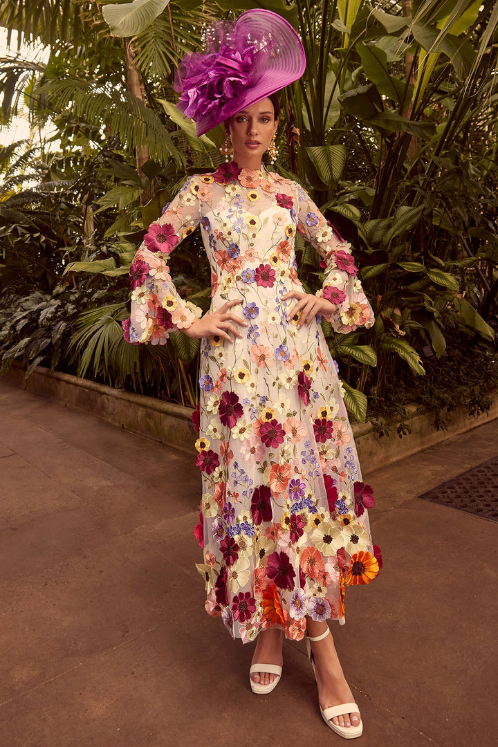 Veni Infantino 992345 Fuchsia Pink Multi Floral Occasion Dress - Rouge Boutique Inverness