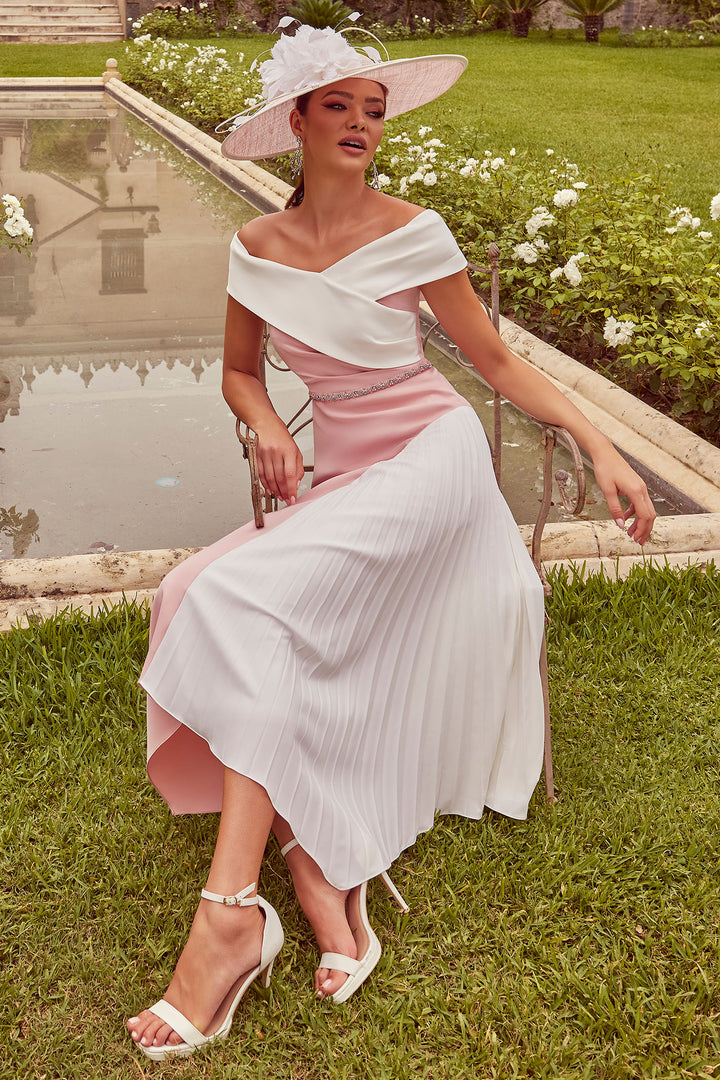 Veni Infantino 992418 Rose Pink Ivory Occasion Dress - Rouge Boutique Inverness