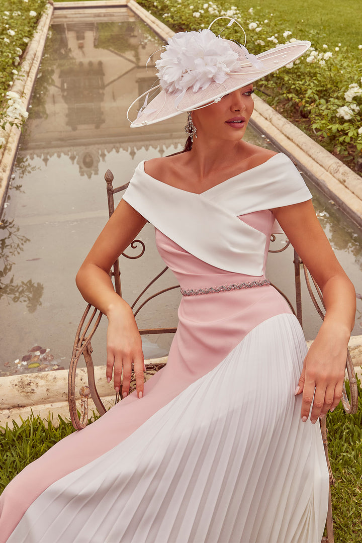 Veni Infantino 992418 Rose Pink Ivory Occasion Dress - Rouge Boutique Inverness