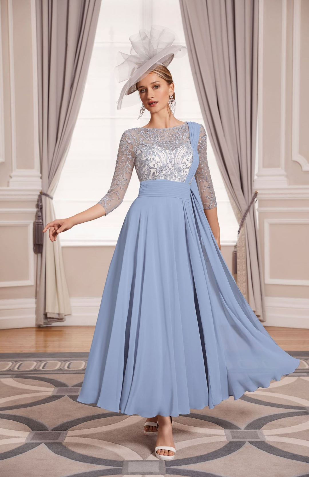 Veni Infantino 29811B Cornflower Blue Lace Occasion Dress Rouge Boutique Inverness Veni Infantino 29811B Cornflower Blue Lace Occasion Dress Rouge Boutique Inverness