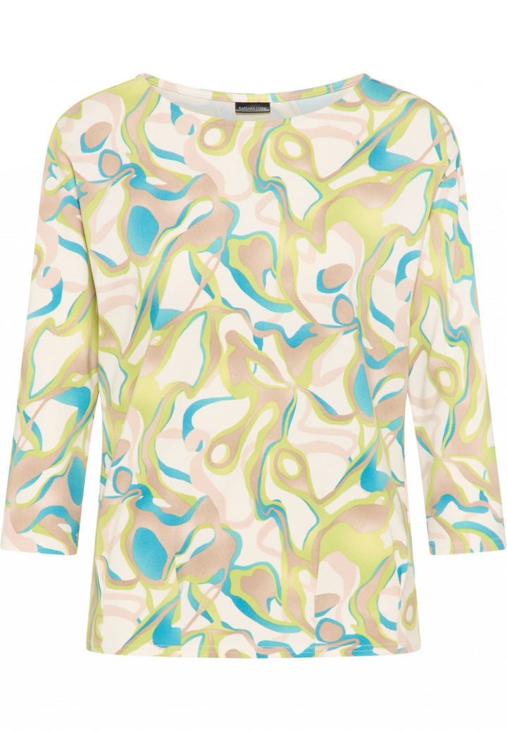Barbara Lebek 75520032 Green Print Top - Rouge Boutique