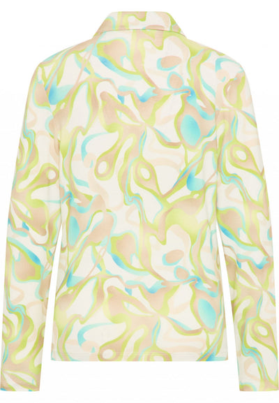 Barbara Lebek 755300032 Green Print Shirt - Rouge Boutique